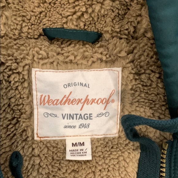 Weatherproof Hooded Vest - Teal and Beige - Picture 2 of 3